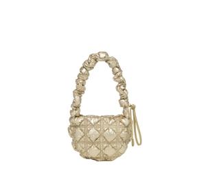Carlyn Poing In Nylon-PU With Gold Hardware Gold