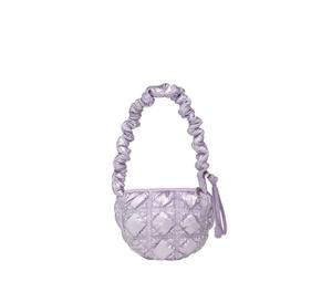Carlyn Poing In Nylon-PU With Silver Hardware Lavender