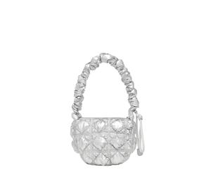 Carlyn Poing In Nylon-PU With Silver Hardware Silver