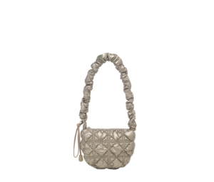 Carlyn Poing In Nylon-PU With Silver Hardware Tapue