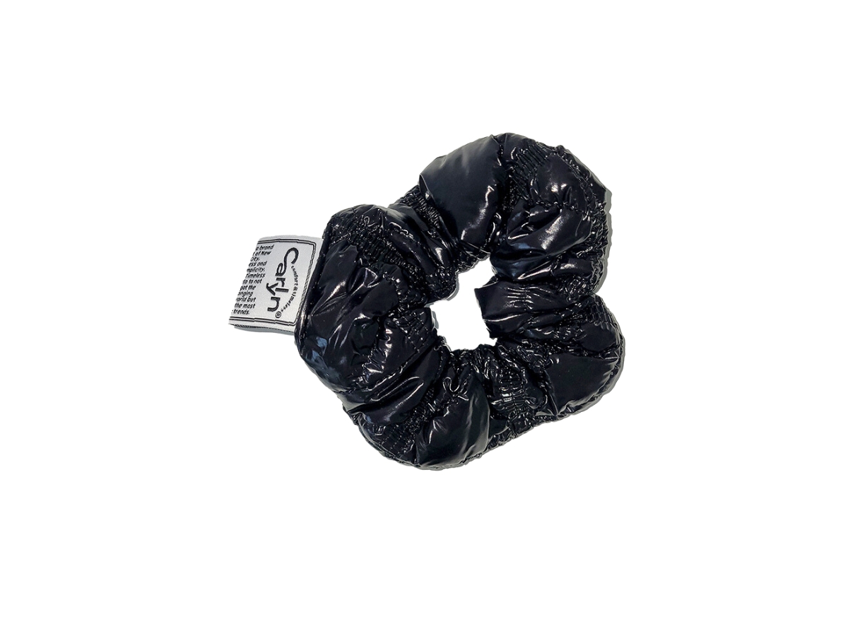 https://d2cva83hdk3bwc.cloudfront.net/carlyn-poing-scrunchie-in-nylon-pu-black-1.jpg