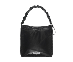 Carlyn Russ Ecobag In Polyester-PU With Silver Hardware Space Black