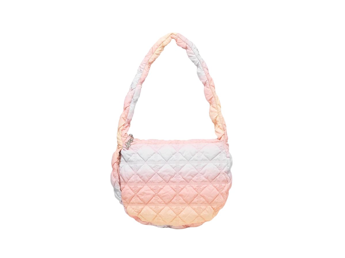 Carlyn Soft Cotton Candy L In Nylon With Silver Hardware