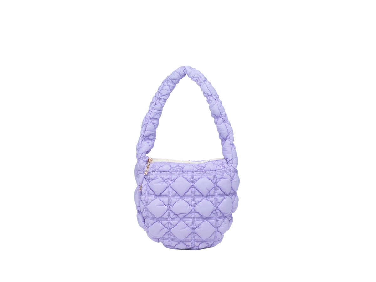 Carlyn Soft M In Nylon With Gold Hardware Violet | ของแท้
