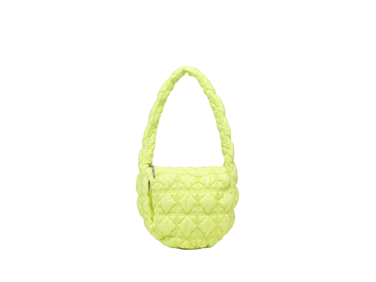 Sasom Carlyn Soft M In Nylon With Silver Hardware Lime Neon