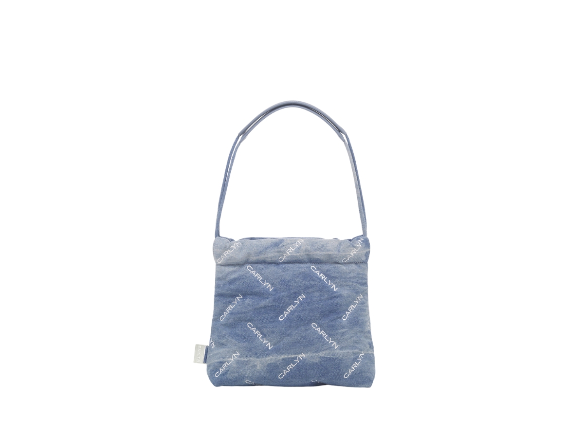 Carlyn Twee Mini In Polyester-PU With Silver Hardware Denim