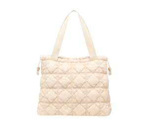 Carlyn Weekender In Nylon With Gold Hardware Ivory