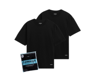 Carnival 2 Pack T-Shirt Ovs Fit Black