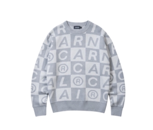 Buy Carnival Checkerboard Crewneck Sweatshirt Grey (FW23) at Sasom – Authentic and Ready to Ship