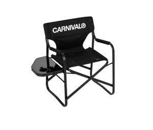 Carnival Home & Away Folding Chair Side Table Black