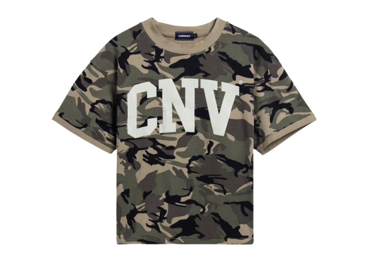 【IONSEOUL】Haifa camo V-neck over T-shirt 4JH539 fa9ceb21b16a44208902df551089af
