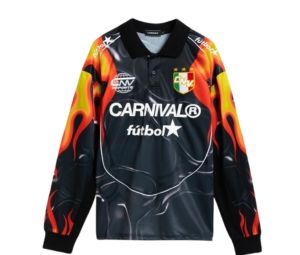 Carnival Liquid Metal LS Football Jersey Black (SS24)