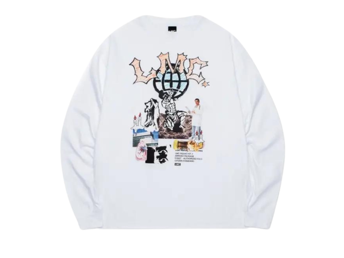 ★ LMC★ RISE LONG SLV TEE white 0LM23SLS106WHT Carnival LMC Rise L/S Tee White Shop Authentic at SASOM