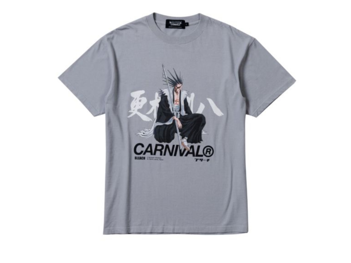 SASOM เสื้อผ้า Carnival X Bleach Kenpachi Washed TShirt Grey เช็ค
