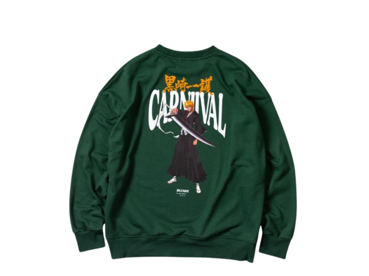 SASOM เสื้อผ้า Carnival X Bleach Kurosaki Crewneck Green เช็คราคาล่าสุด