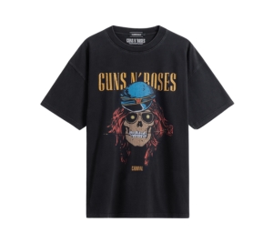 Carnival X Guns N Roses Axl Ovs Washed T-Shirt Black