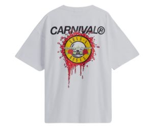 Buy Carnival X Guns N Roses Bullet Ovs T-Shirt White at Sasom – Authentic and Ready to Ship