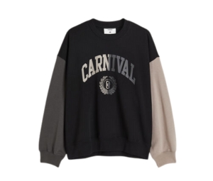 Buy Carnival x H&M Oversized Fit Printed Sweatshirt Black at Sasom – Authentic and Ready to Ship
