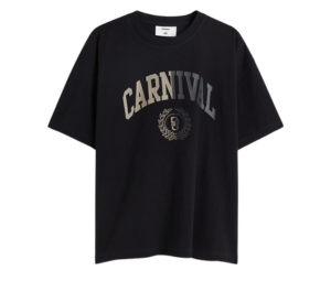 Carnival x H&M Oversized Fit Printed T-Shirt Black Carnival