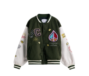 Carnival X Sbtg Popcorn Varsity Jacket Olive