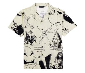Carnival X The Nightmare Characters Patch Hawaii Shirt Beige