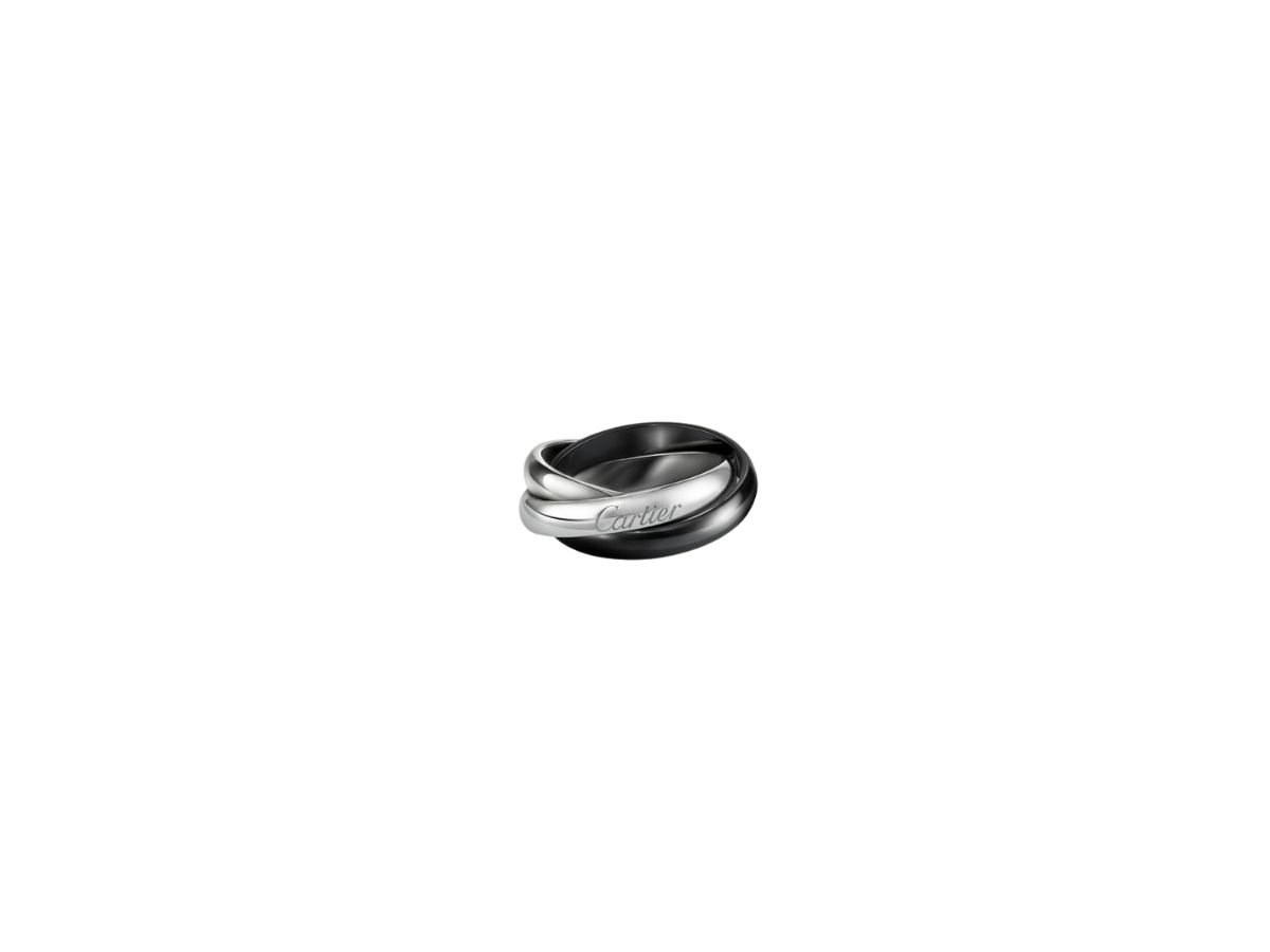 [Cartier] CLASSIC TRINITY RING IN CERAMIC ブラック Trinity ring, ceramic, classic model