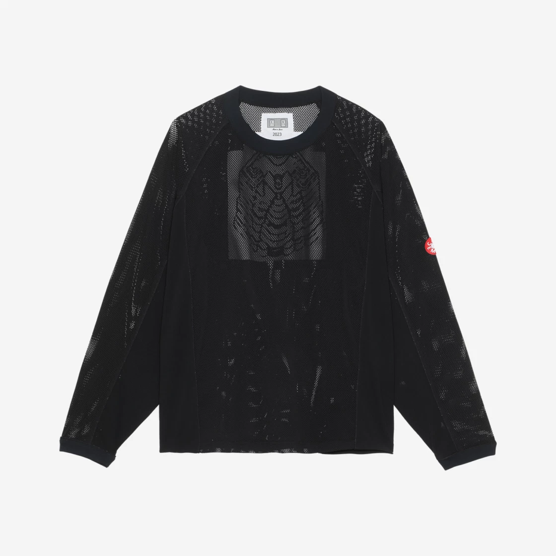 SASOM Cav Empt Mesh Raglan Long Sleeve T Shirt Black