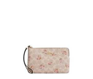 Buy Coach Large Corner Zip Wristlet In Signature Canvas Sand at Sasom – Authentic and Ready to Ship