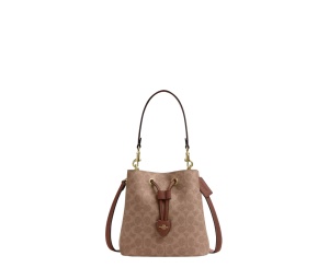 Buy Coach Rowan Bucket Bag In Signature Canvas Tan Brown at Sasom – Authentic and Ready to Ship