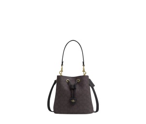 Buy Coach Rowan Bucket Bag In Signature Canvas Walnut Black at Sasom – Authentic and Ready to Ship