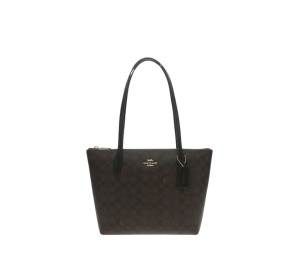 Buy Coach Fiona Zip Tote Bag Walnut Wood Black at Sasom – Authentic and Ready to Ship