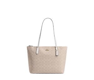 Buy Coach Zip Top Tote Bag Sand Chalk at Sasom – Authentic and Ready to Ship
