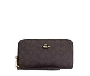 Buy Coach Long Zip Around Wallet With Detachable Card Case In Signature Canvas Walnut Black at Sasom – Authentic and Ready to Ship