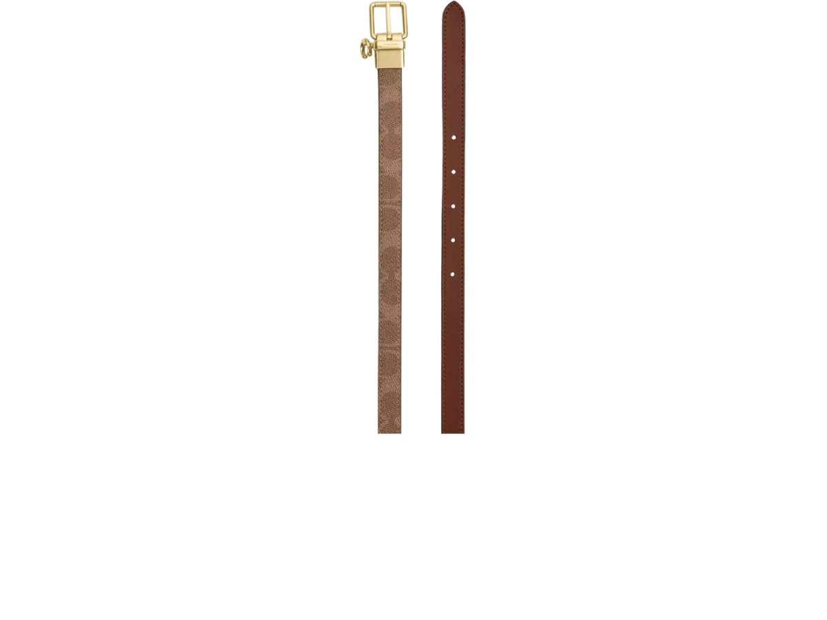 Coach Coach Roller Buckle Cut-to-Size Reversible Belt Tan Brown - view 2