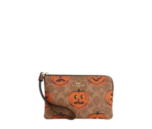 Buy Coach Corner Zip Wristlet Tan Multicolor at Sasom – Authentic and Ready to Ship