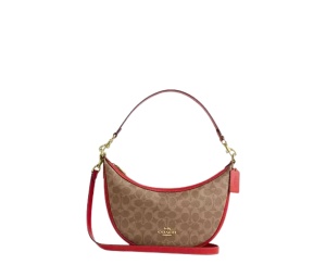 Buy Coach Aria Shoulder Bag In Signature Canvas Tan Carnation at Sasom – Authentic and Ready to Ship