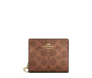 Buy Coach Snap Wallet In Signature Canvas Brown Copper at Sasom – Authentic and Ready to Ship