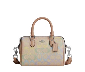 Buy Coach Mini Rowan Crossbody Bag In Rainbow Signature Canvas Sand Multicolor at Sasom – Authentic and Ready to Ship