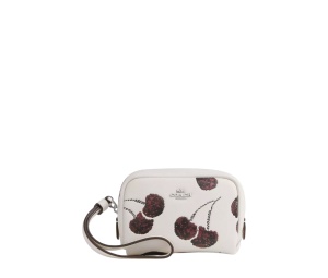Buy Coach Pouch Wristlet With Cherry Print Chalk at Sasom – Authentic and Ready to Ship