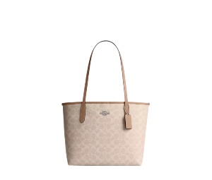 Buy Coach Medium City Tote Bag In Signature Canvas Sand Taupe at Sasom – Authentic and Ready to Ship