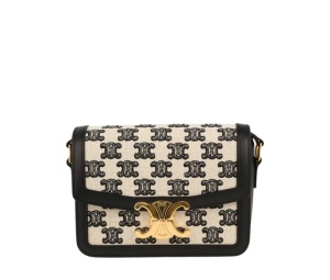 Buy Celine Teen Triomphe In Triomphe Canvas White Black at Sasom – Authentic and Ready to Ship