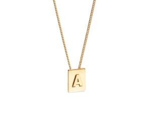 Celine Alphabet Necklace A In Brass With Gold Finish