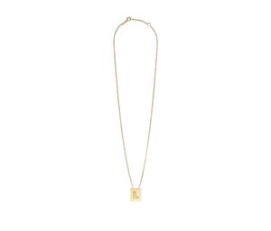 Celine Alphabet Necklace L In Brass With Gold Finish