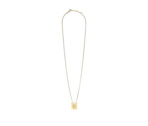 Celine Alphabet Necklace S In Brass With Gold Finish