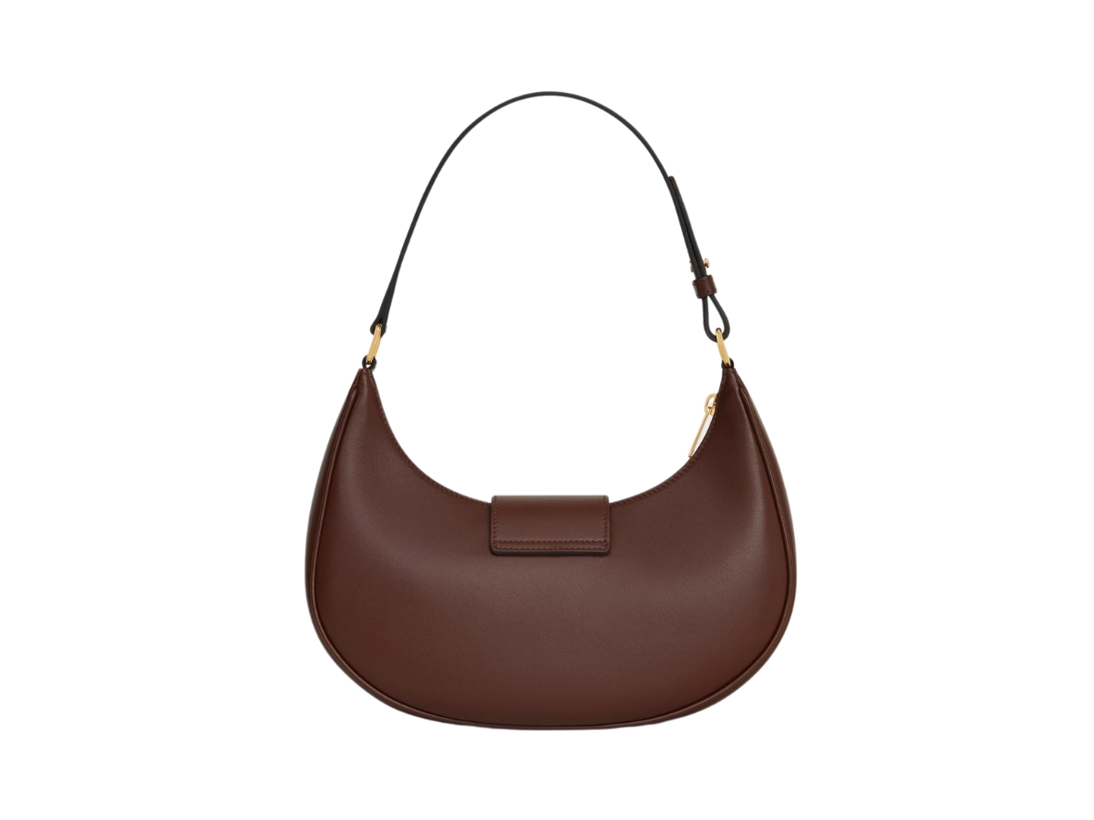 Celine Ava Triomphe Soft Bag In Smooth Calfskin With Gold