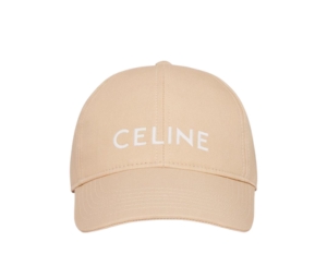 Celine Baseball Cap In Cotton Champagne Fonce