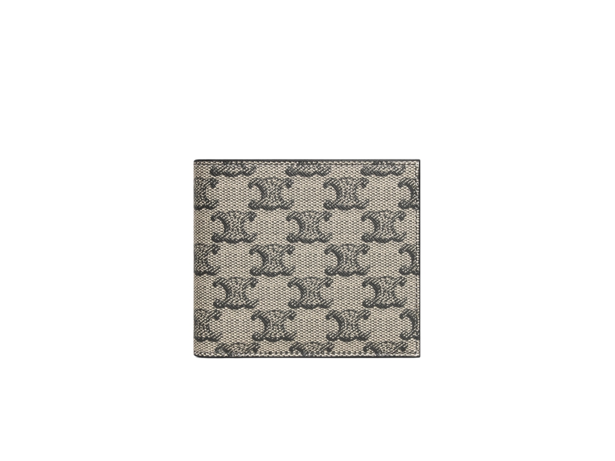 Celine Bi-Fold Wallet With Coin Triomphe Canvas Vintage Beige