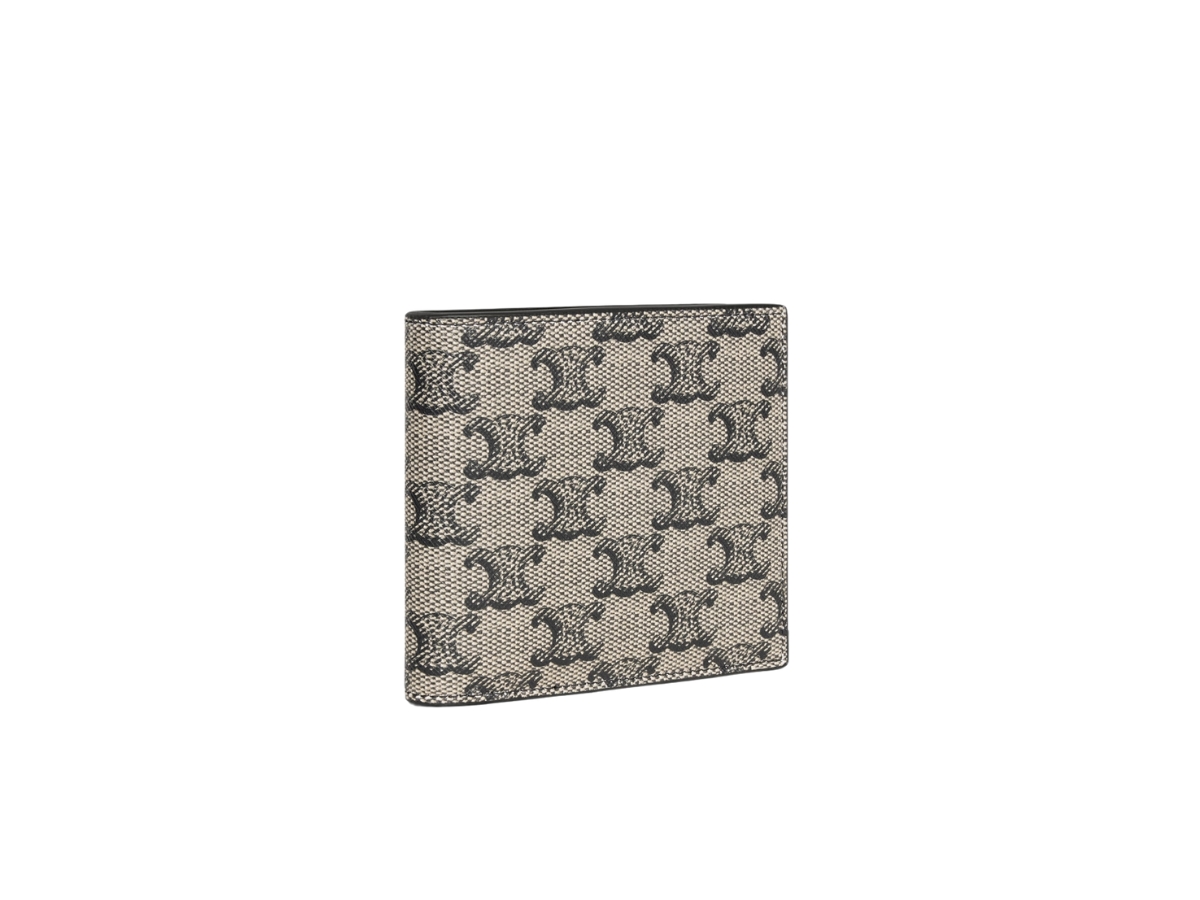Celine Bi-Fold Wallet With Coin Triomphe Canvas Vintage Beige