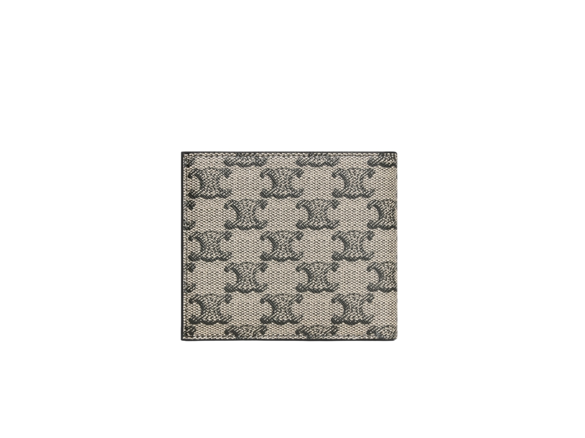 Celine Bi-Fold Wallet With Coin Triomphe Canvas Vintage Beige