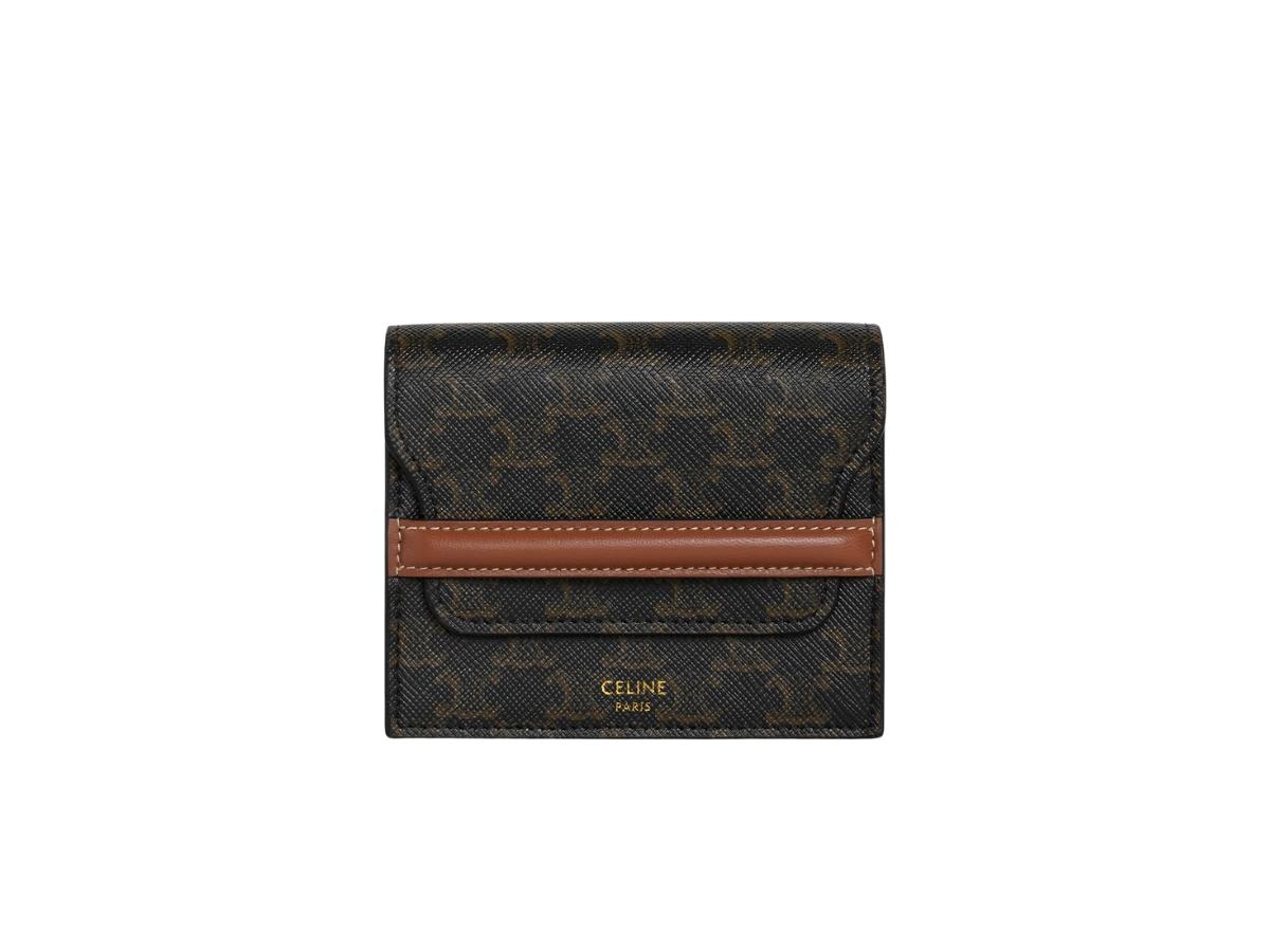 https://d2cva83hdk3bwc.cloudfront.net/celine-business-card-holder-in-triomphe-canvas-and-lambskin-with-logo-tan-1.jpg